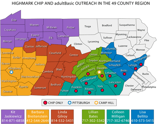 Outreach map